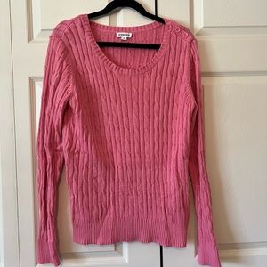 Long sleeve pink sweater
